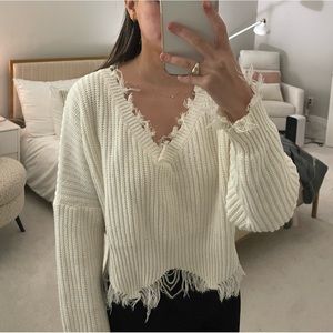 SHEIN white sweater